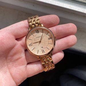 Rose Gold Fossil Watch